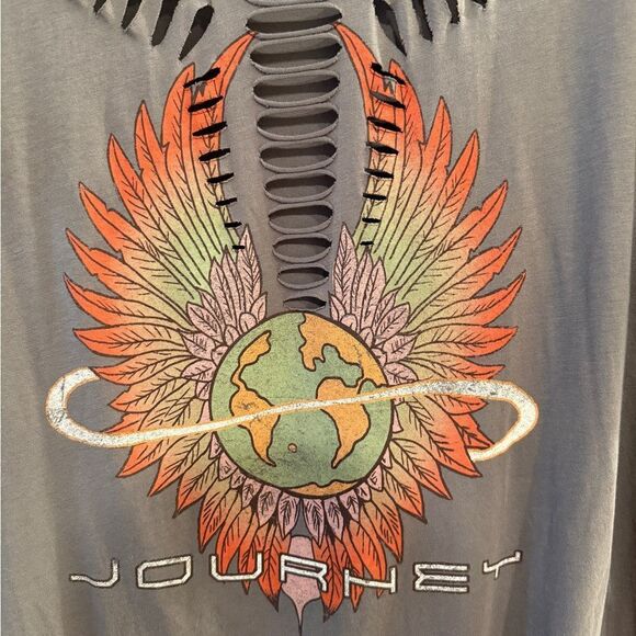 Torrid Journey Relaxed Fit Cotton Yoke Slash tee - Picture 7 of 8